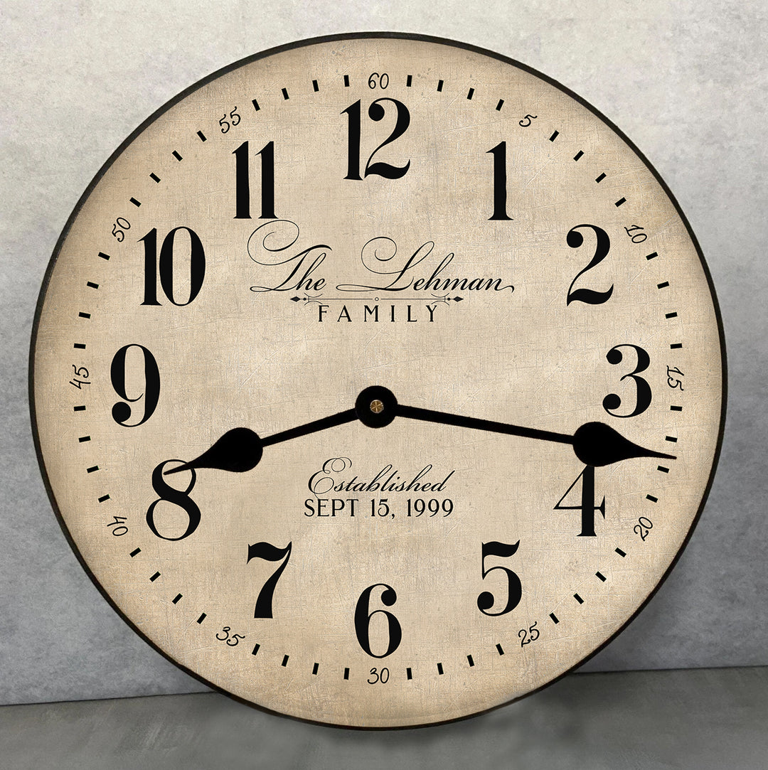 Prescott Parchment Wall Clock