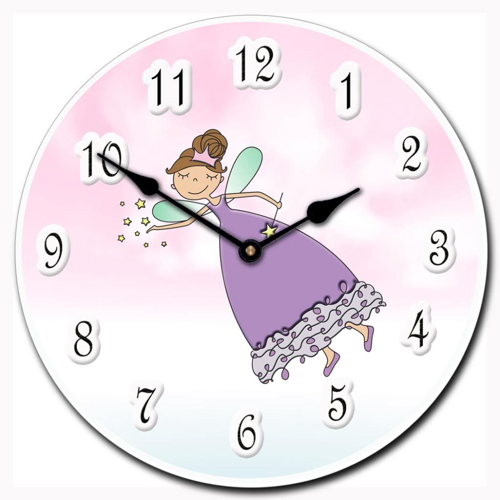 Purple Princess Wand Clock - CustomBigClocks