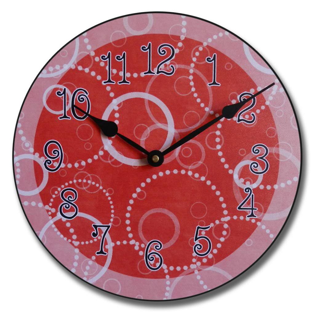 Red Circles Clock - CustomBigClocks