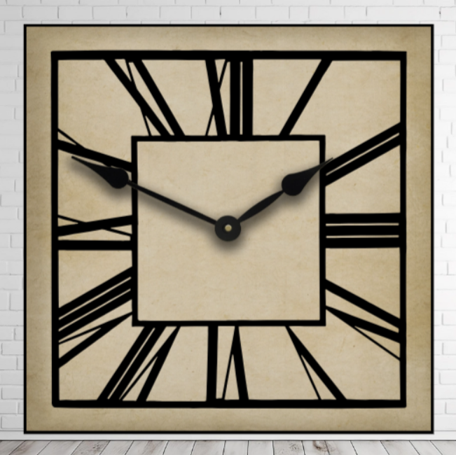 Square Wall Clock --Instant Preview