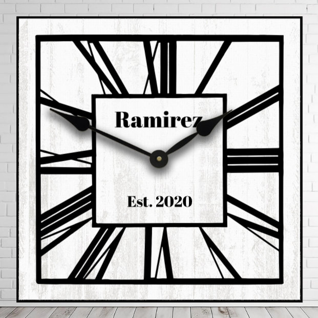 Square Wall Clock --Instant Preview