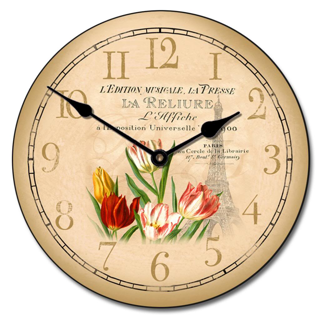 Springtime In Paris Clock - CustomBigClocks