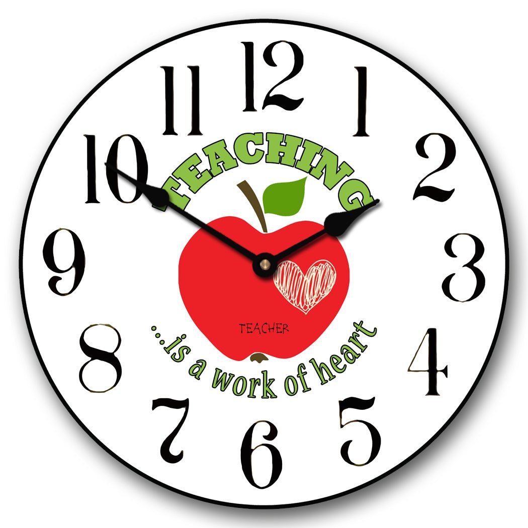 Teaching Is A Work Of Heart Clock - CustomBigClocks