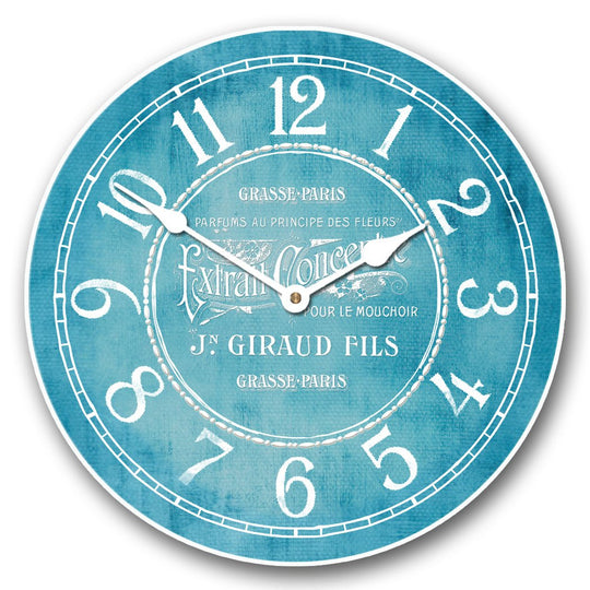 Vintage Parfum Teal Clock - CustomBigClocks