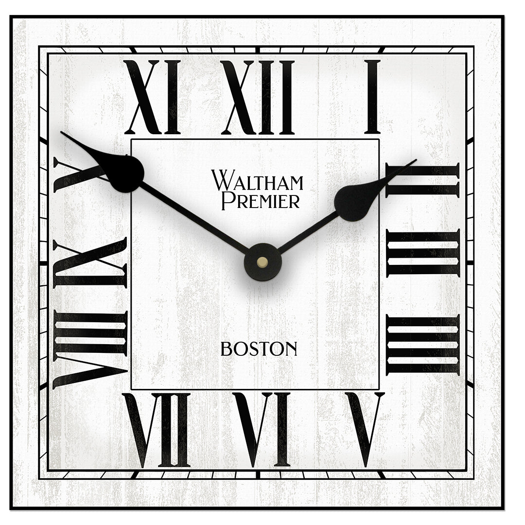 Classic White Square Clock - CustomBigClocks