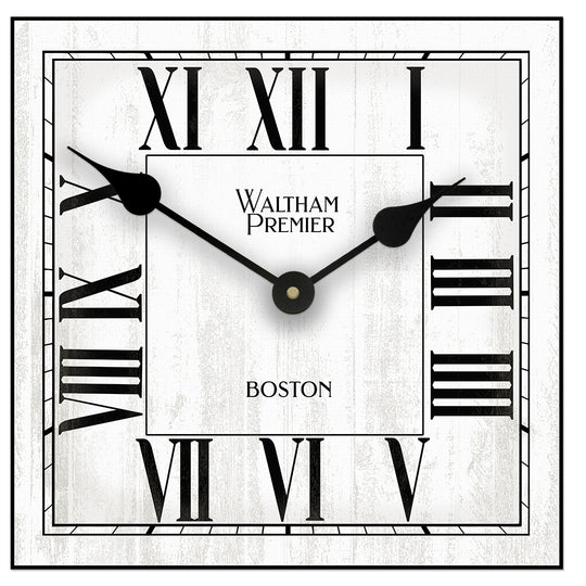 Classic White Square Clock - CustomBigClocks
