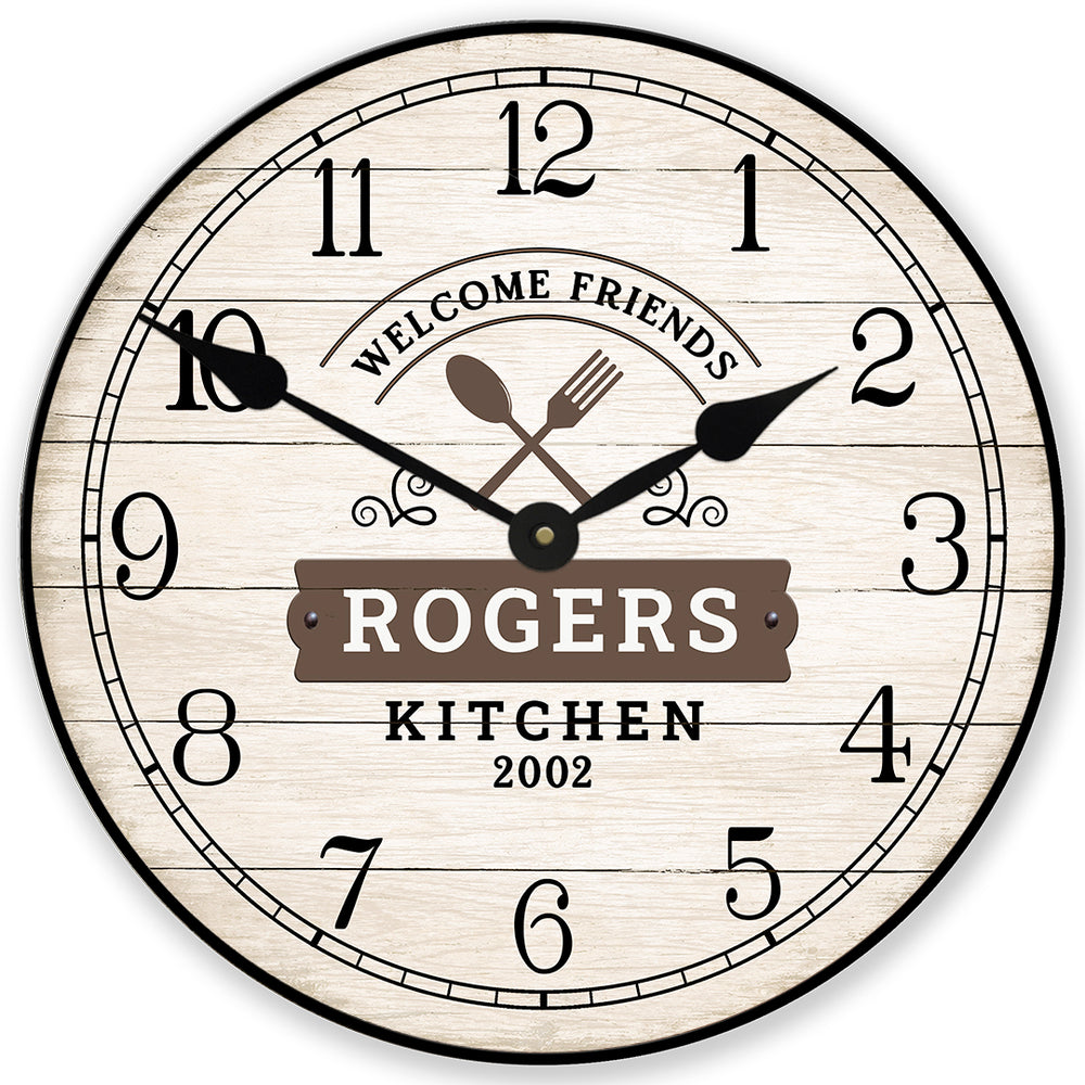 Welcome Kitchen Wall Clock