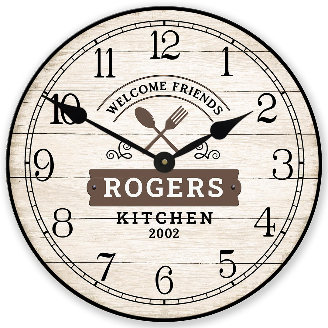 Welcome Kitchen Clock –  Silent Wall Clock for Kitchen &amp; Dining Room