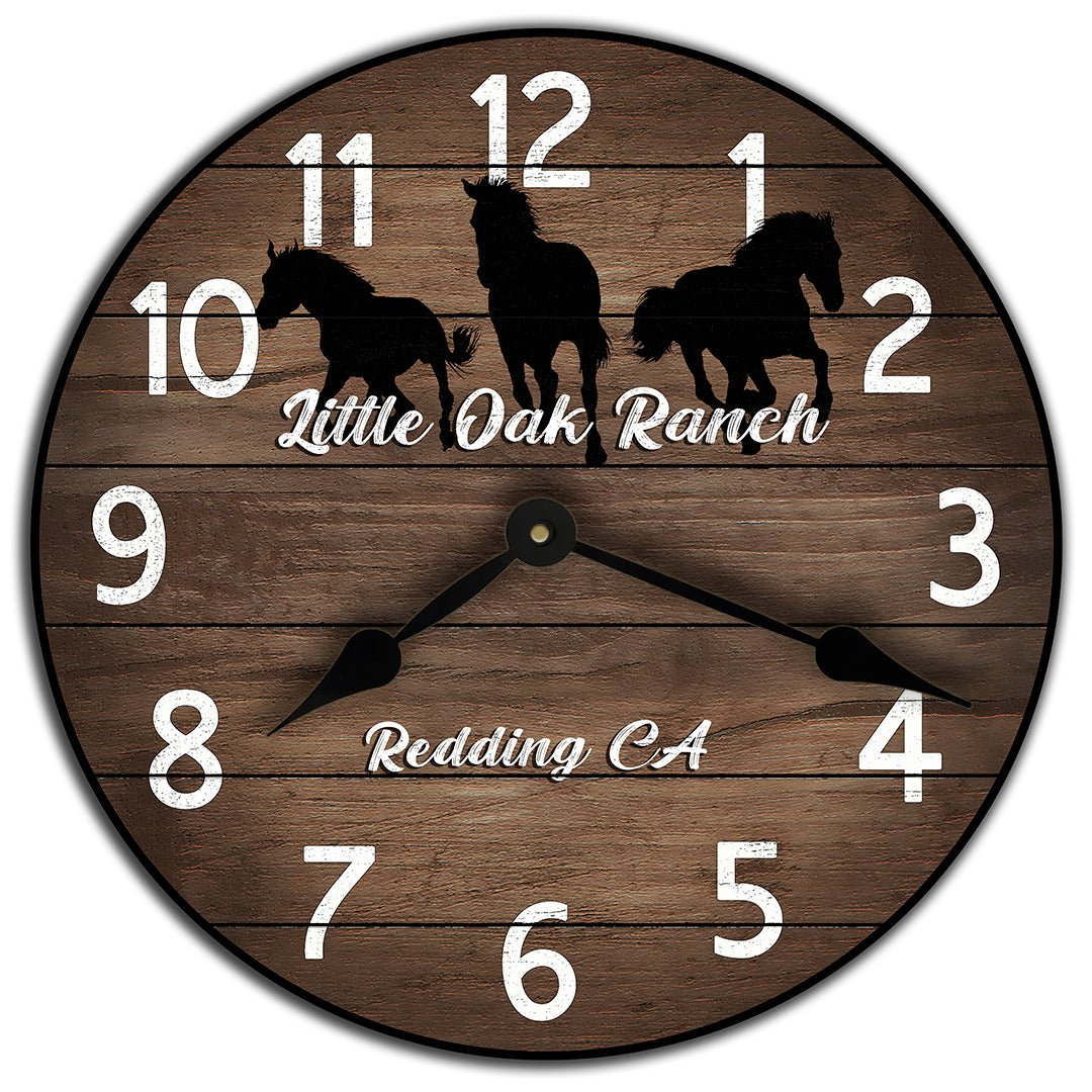 Personalized Horse Clock - CustomBigClocks