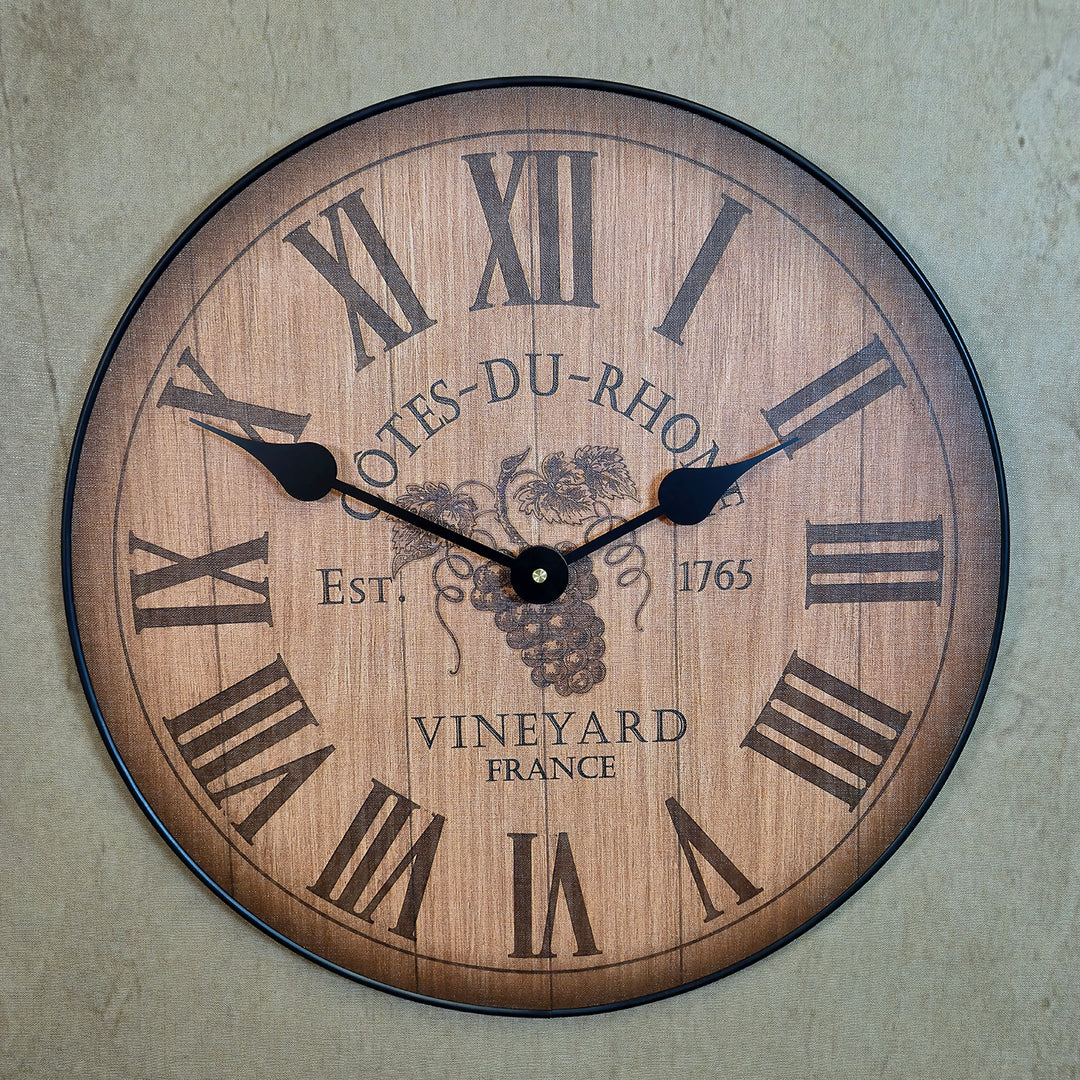 Wine Barrel Lid Clock