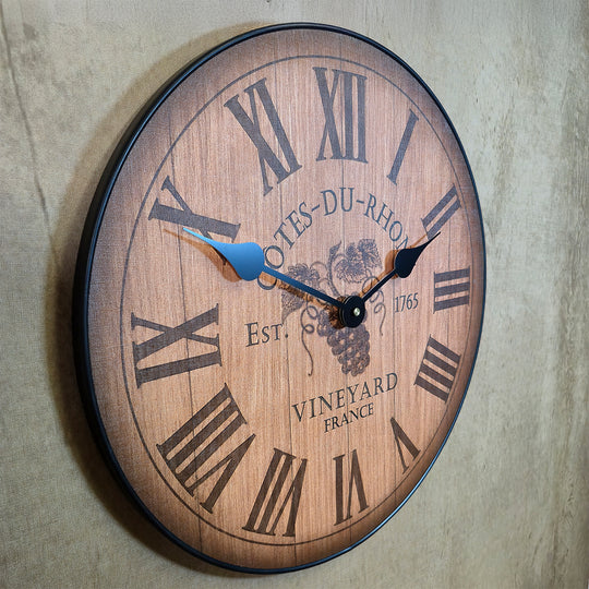 Wine Barrel Lid Clock