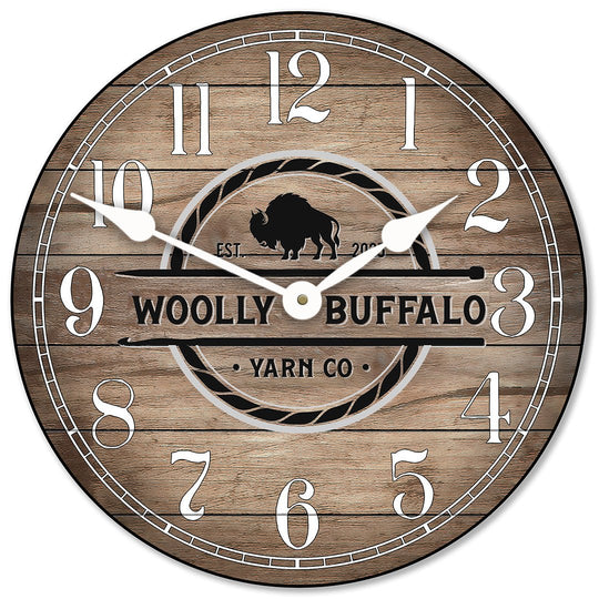 Logo Wood - look Clock - CustomBigClocks
