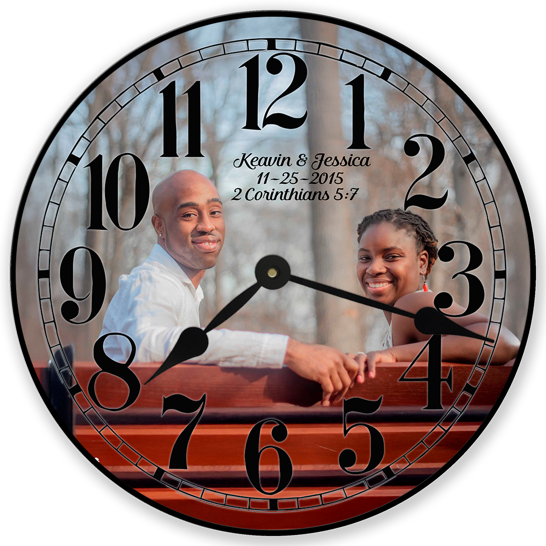 Personalized Round Photo Wall Clock
