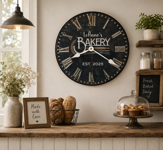 Personalized Bakery Wall Clock