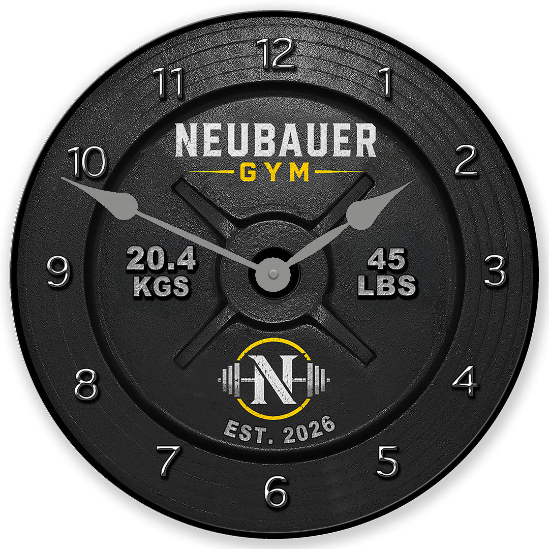 Personalized Barbell Wall Clock