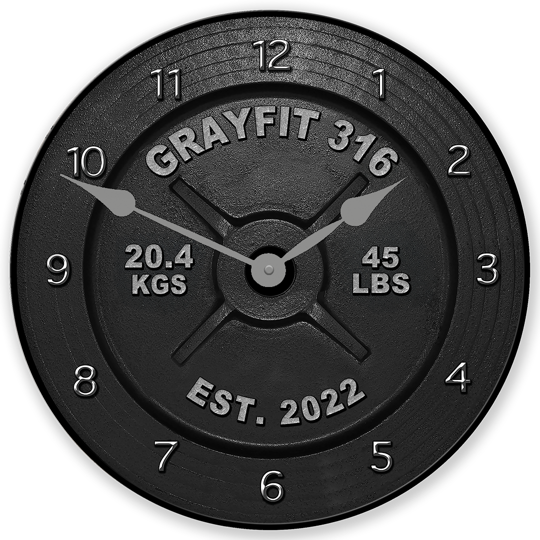 Personalized Barbell Wall Clock