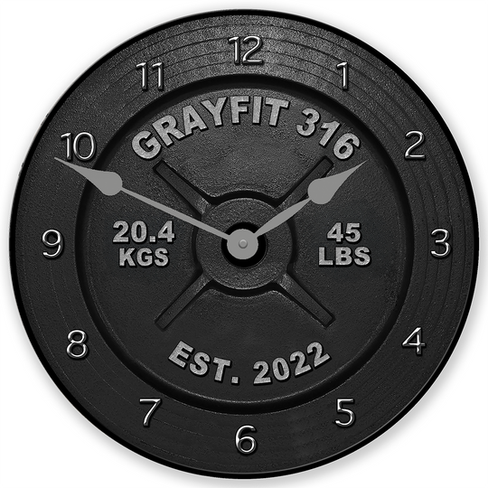 Personalized Barbell Wall Clock