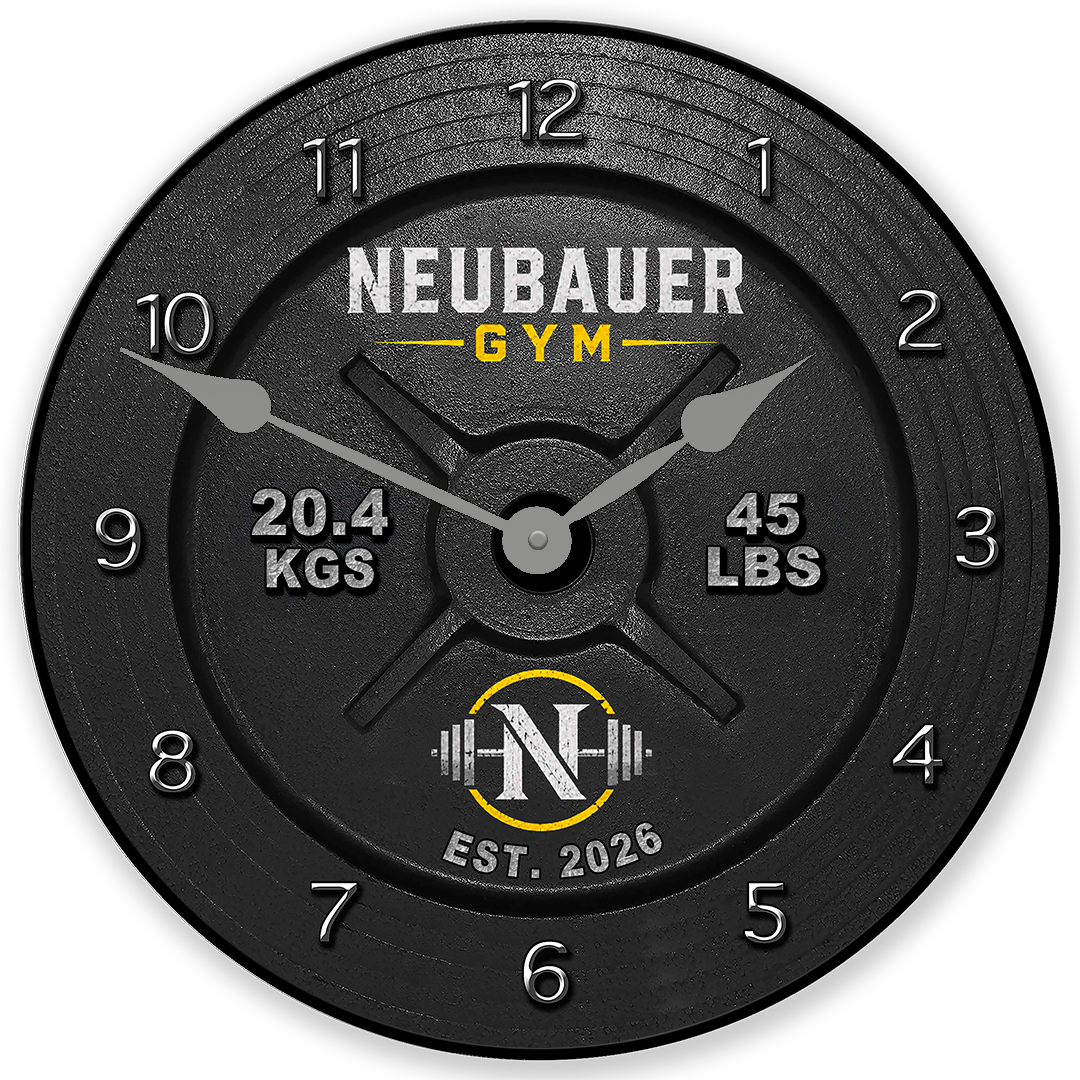Personalized Barbell Wall Clock