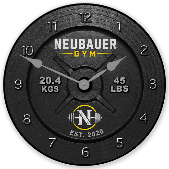 Personalized Barbell Wall Clock