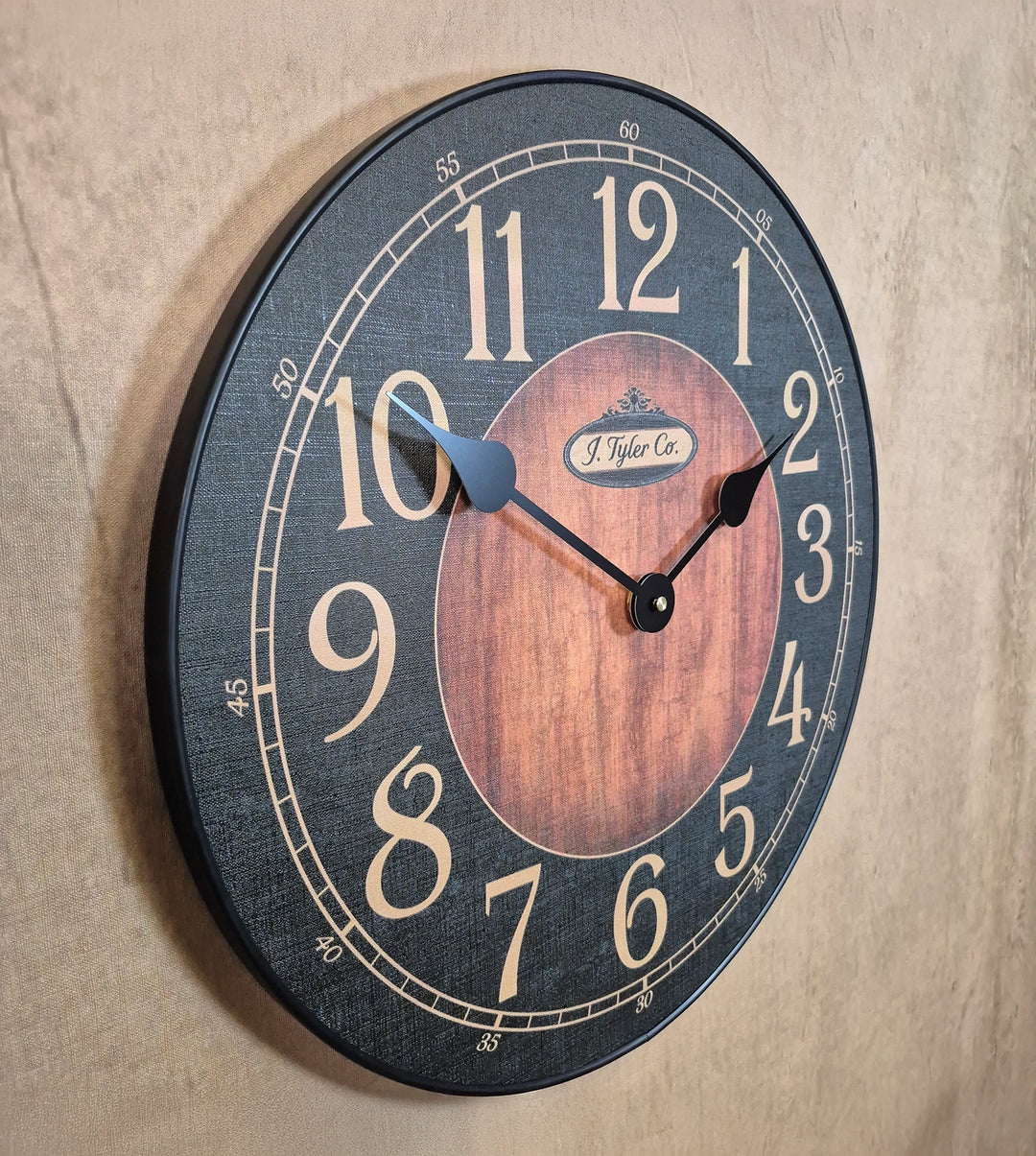 Black &amp; Wood Wall Clock