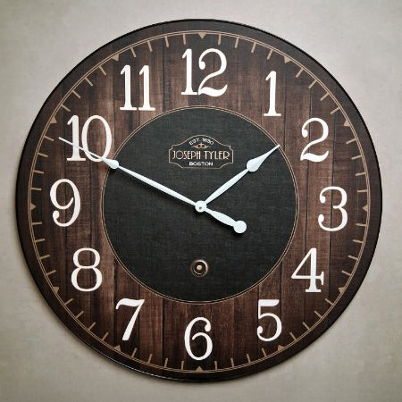 Black &amp; Brown Wood Wall Clock
