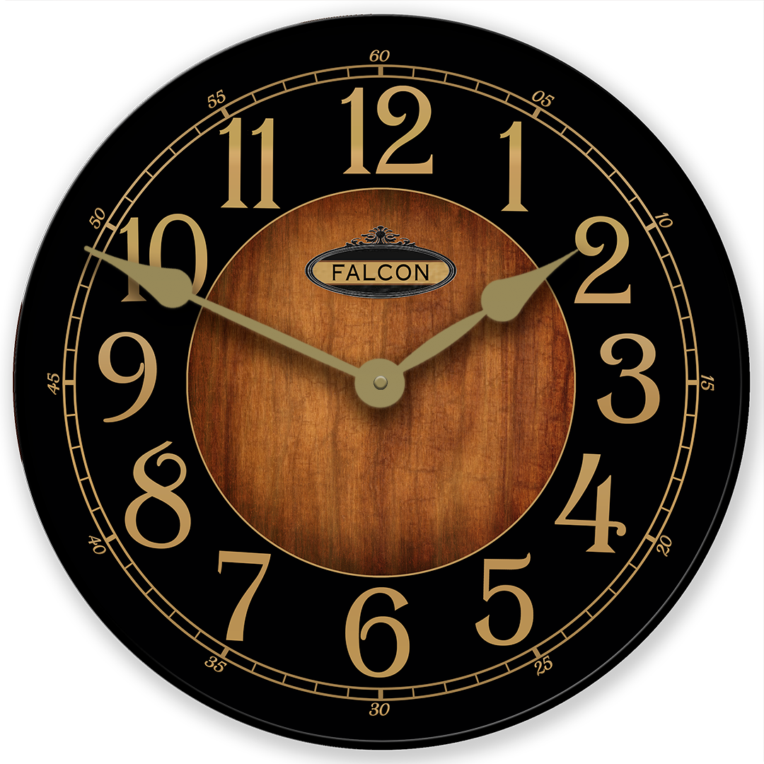 Black &amp; Wood Wall Clock