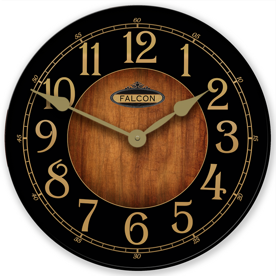 Black &amp; Wood Wall Clock