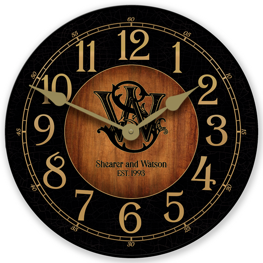 Black &amp; Wood Wall Clock
