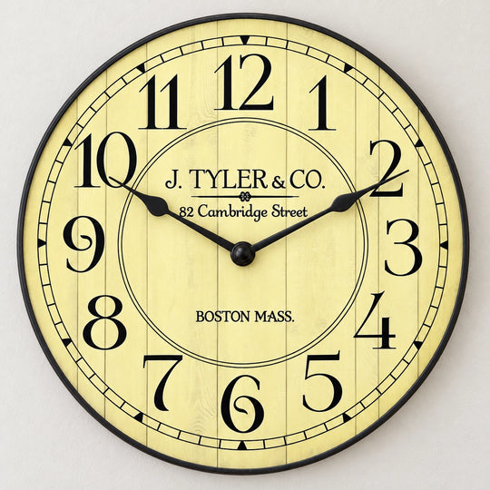 Harbor Yellow Wall Clock