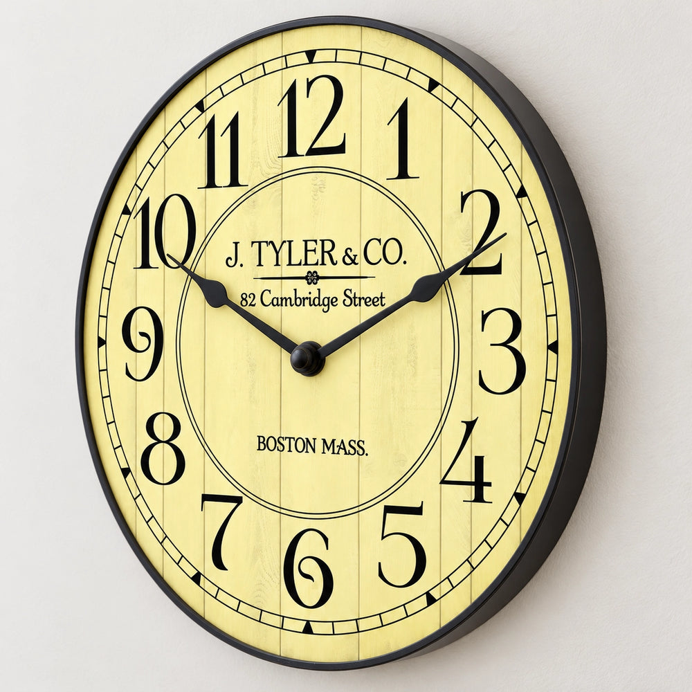Harbor Yellow Wall Clock