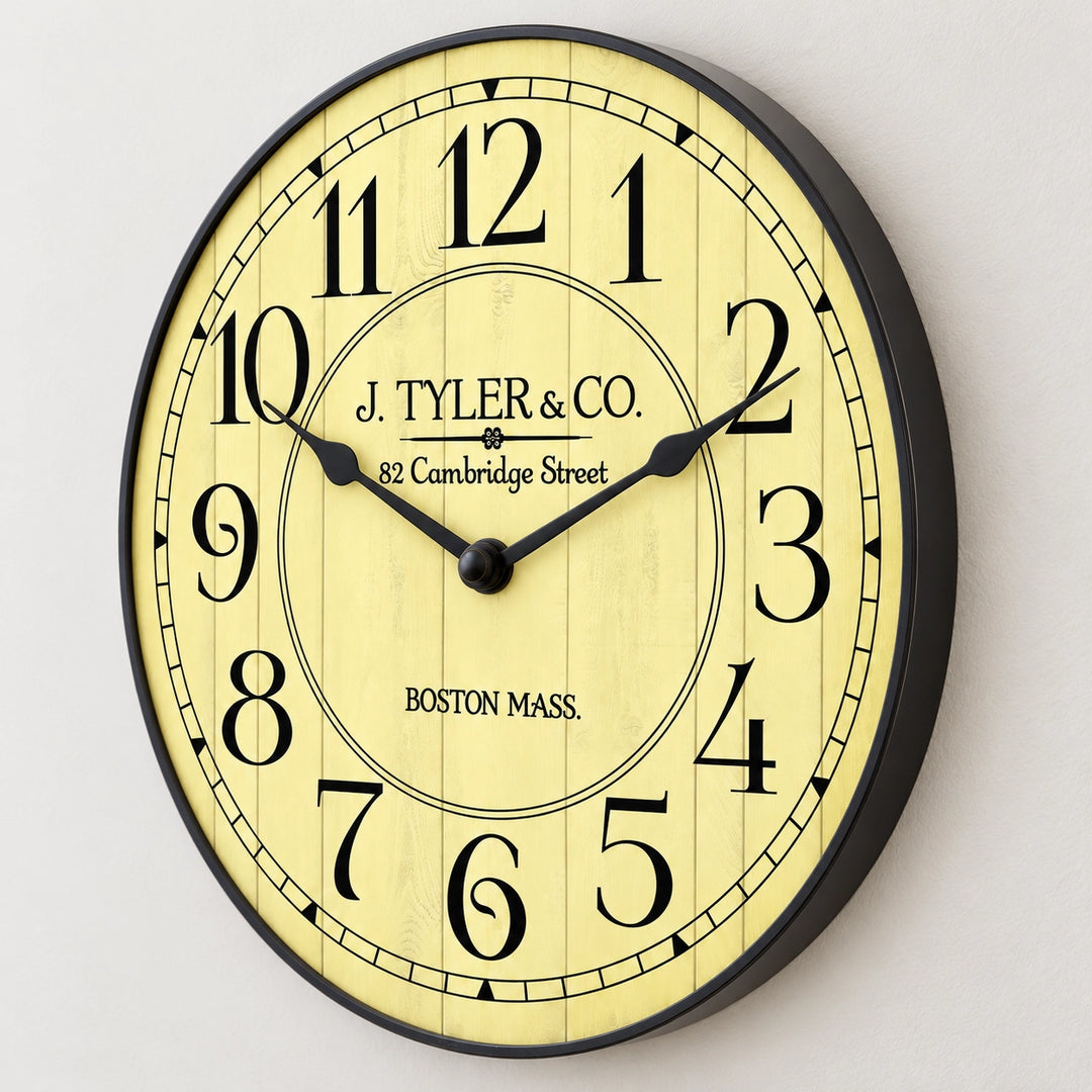 Harbor Yellow Wall Clock