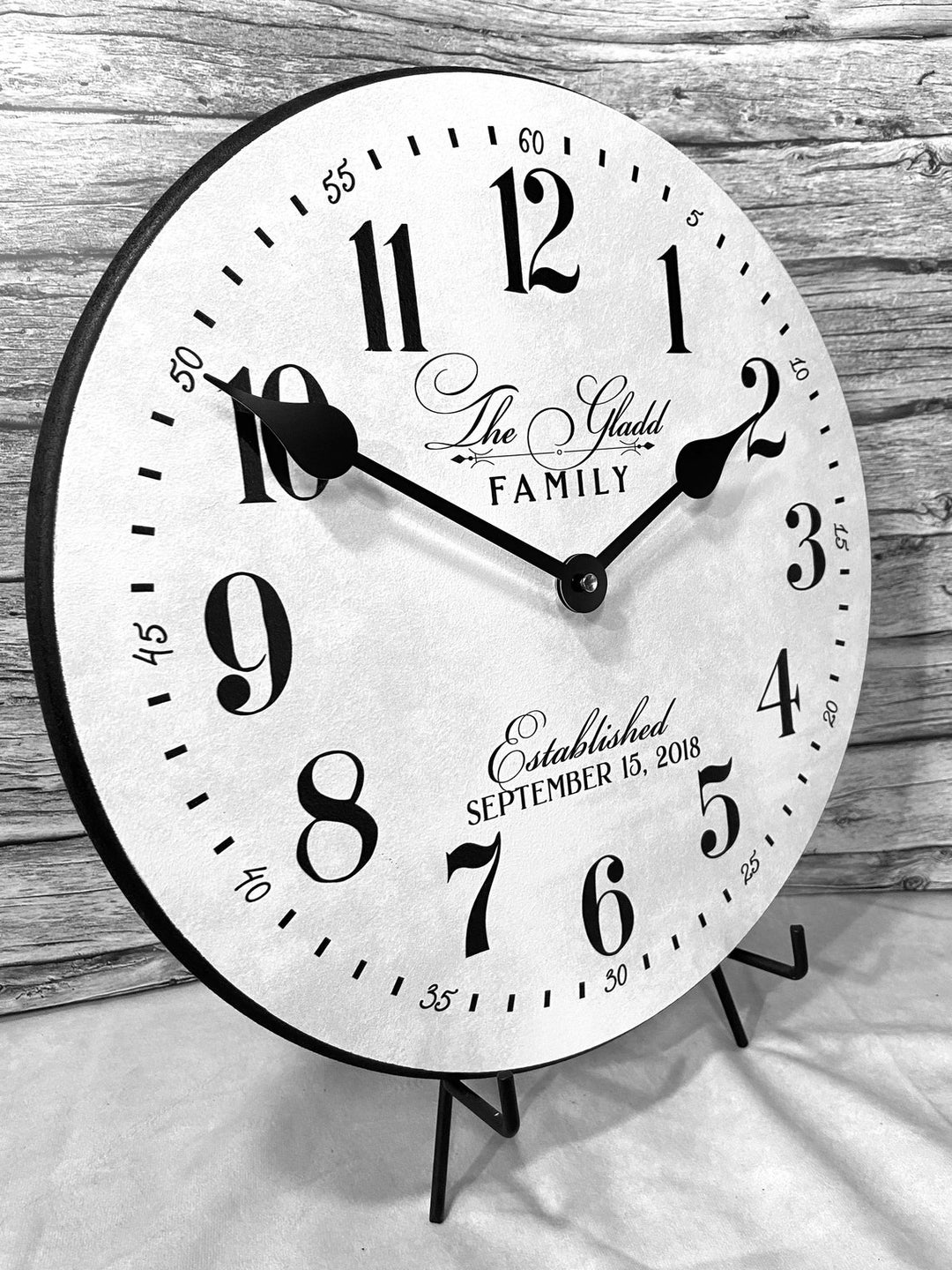 Prescott White Personalized Wall Clock