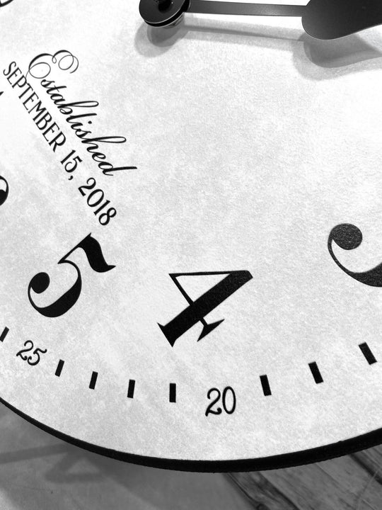 Prescott White Personalized Wall Clock