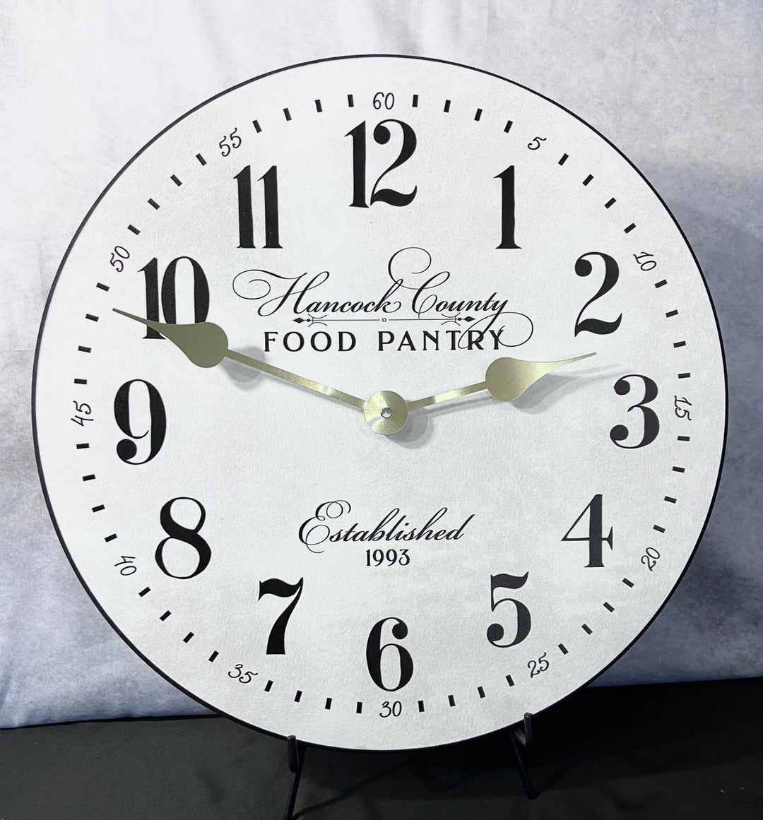 Prescott White Personalized Wall Clock
