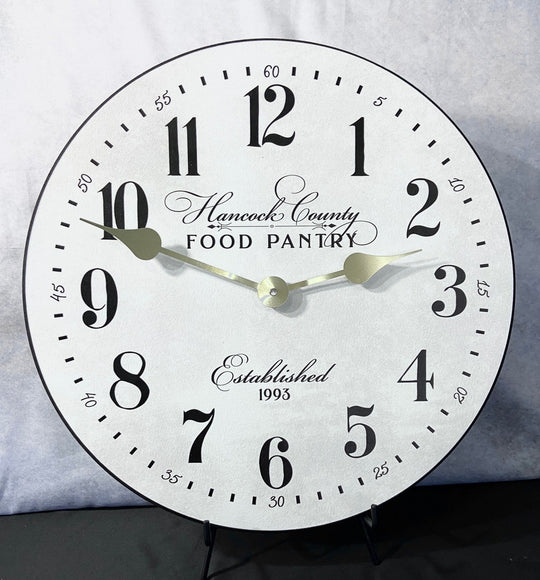 Prescott White Personalized Wall Clock