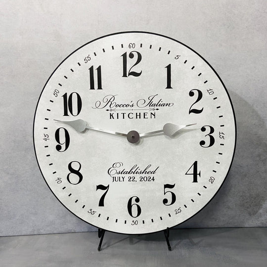 Prescott White Personalized Wall Clock