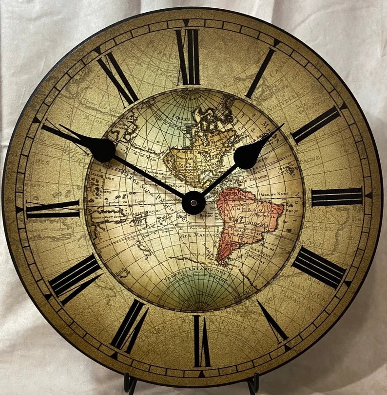 17th Century Map Clock - CustomBigClocks