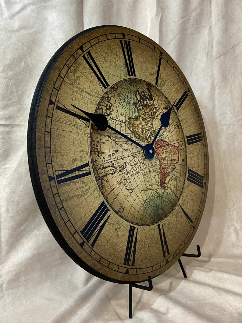17th Century Map Clock - CustomBigClocks