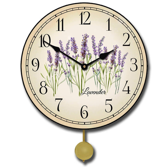 Lavender Pendulum Wall Clock - CustomBigClocks