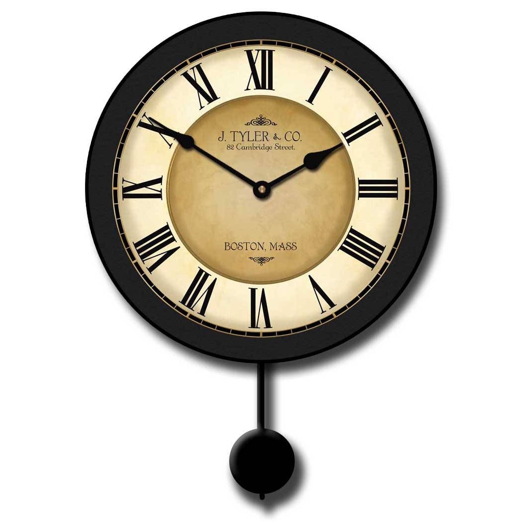 Galway Black Pendulum Wall Clock - CustomBigClocks