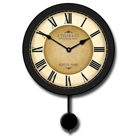 Galway Black Pendulum Wall Clock - CustomBigClocks
