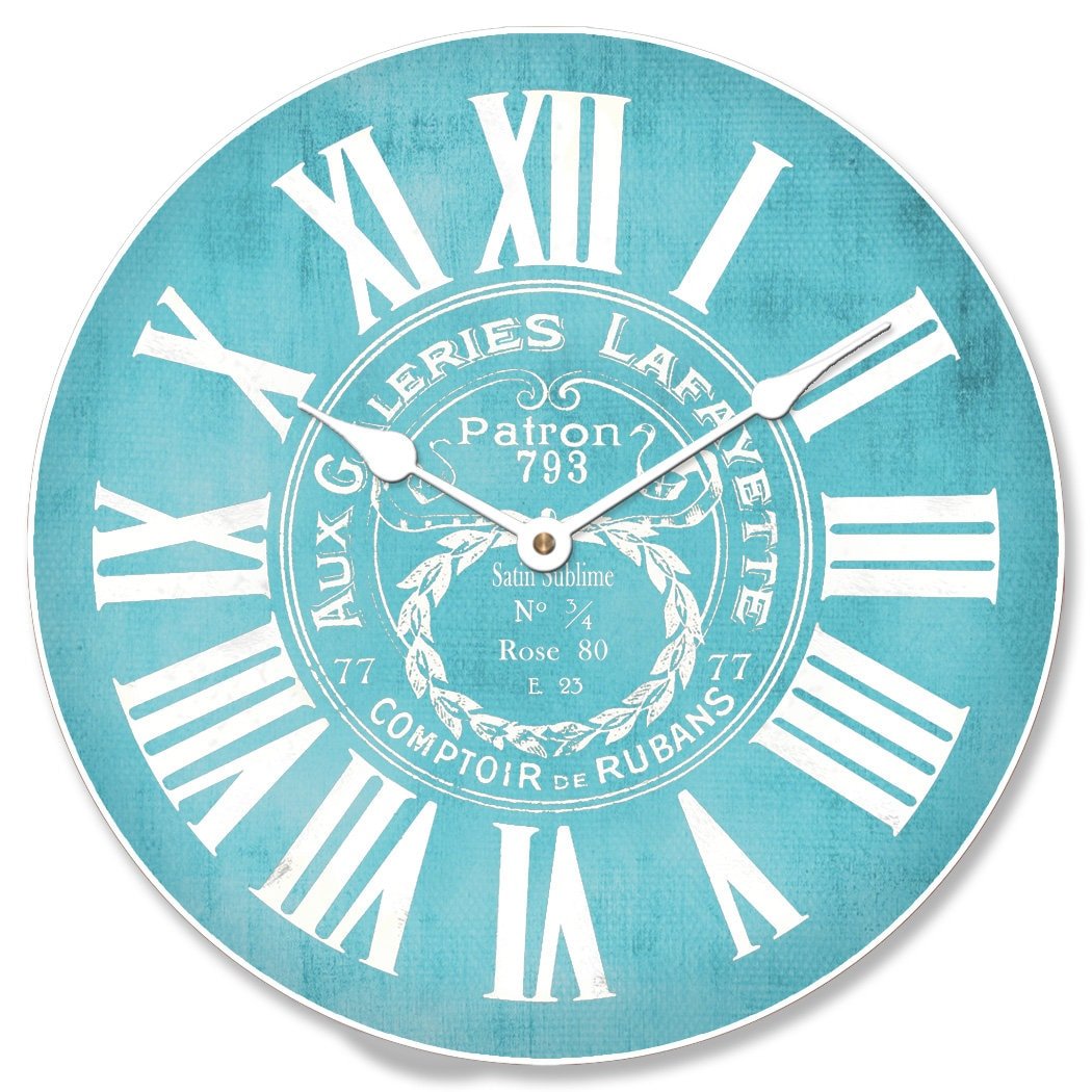 Galeries Lafayette Blue Wall Clock - CustomBigClocks
