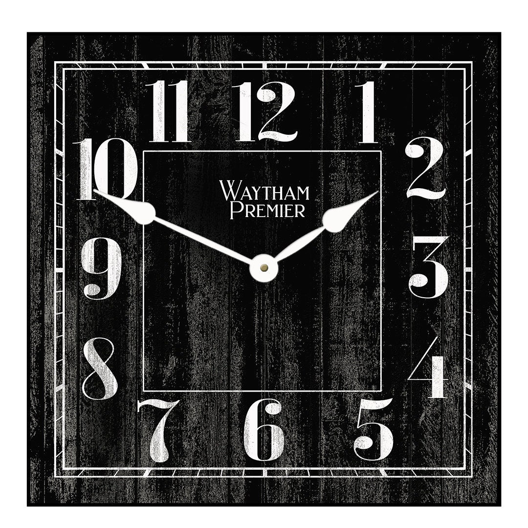 Waytham Black Square Wall Clock - CustomBigClocks