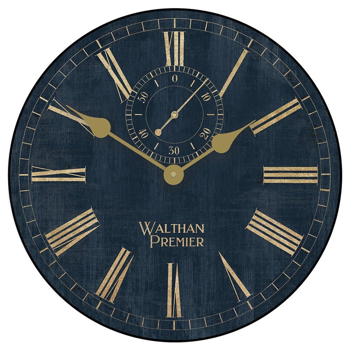 Navy Alston Walton Clock - CustomBigClocks