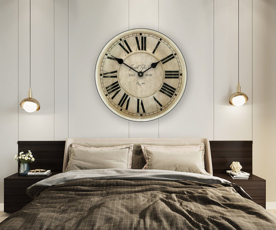 Parson Parchment Wall Clock - CustomBigClocks