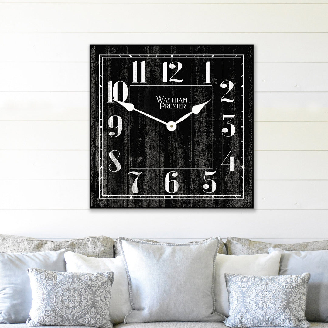 Waytham Black Square Wall Clock - CustomBigClocks