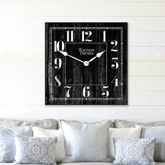 Waytham Black Square Wall Clock - CustomBigClocks