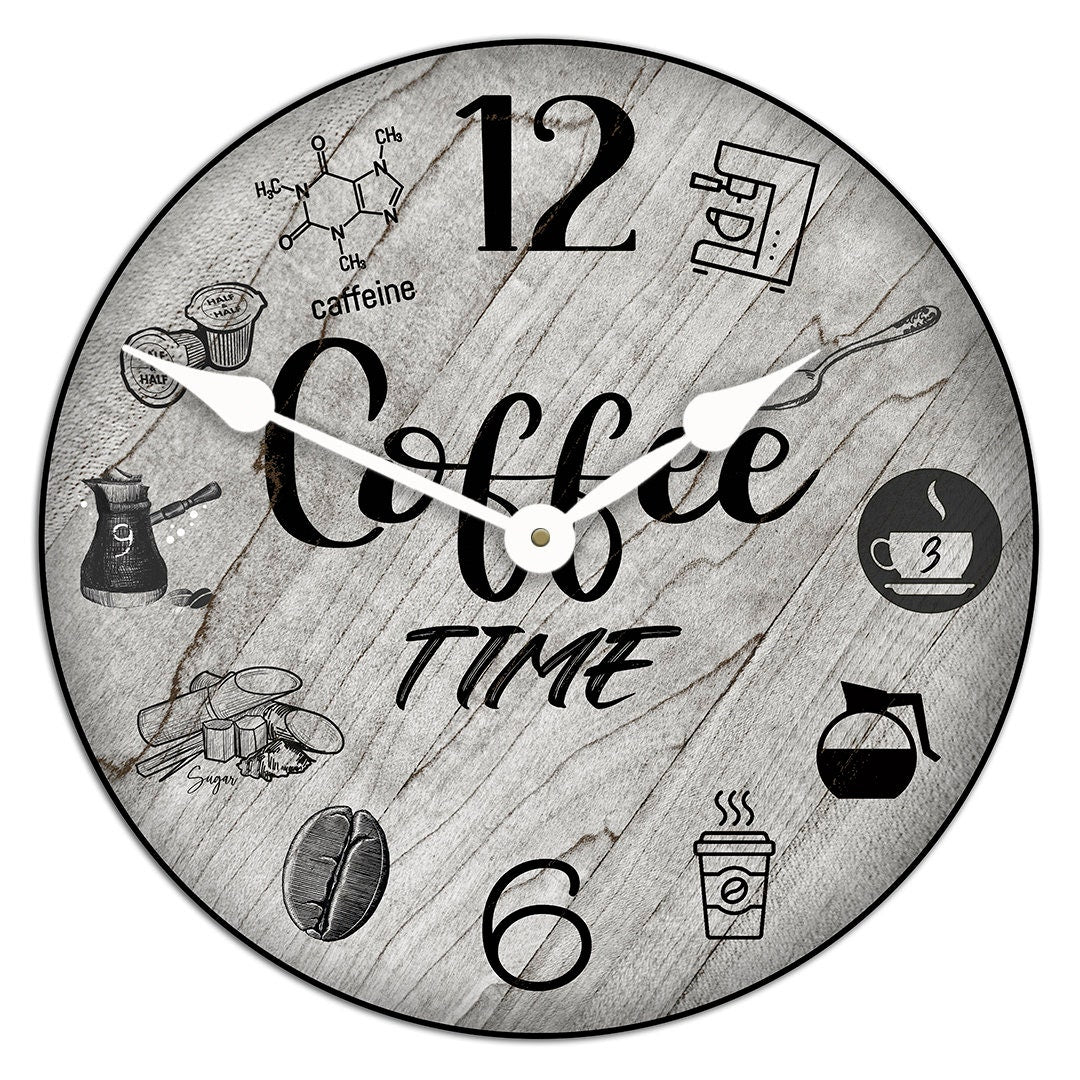 Coffee Time Wall Clock - CustomBigClocks
