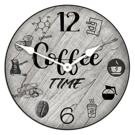 Coffee Time Wall Clock - CustomBigClocks