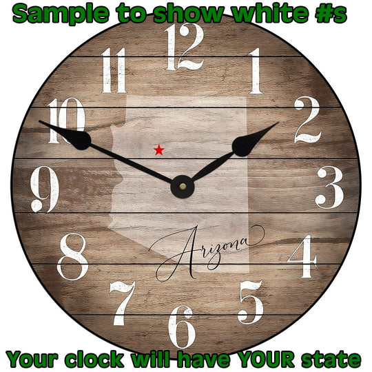 California State Clock Or ANY State Wall Clock - CustomBigClocks